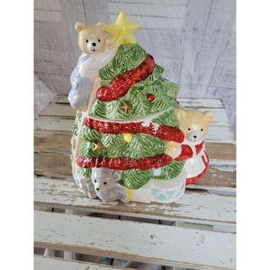 Omnibus fitz floyd Tree‎ bear cookie jar dog treat
